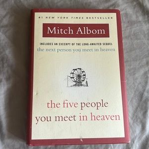 The five people you meet in Heaven hardcover book written by Mitch Albom